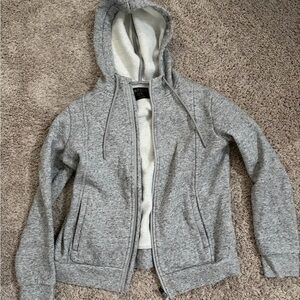 Figs Heather Gray Zip-Up Hoodie